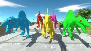 Jurassic World Evolution 2 Color Spinosaurus VS Color Hulk Speed Race