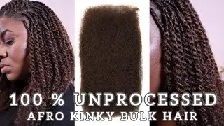 Installing The Afro Kinky Bulk Hair For The First Time | Ft. QVR Hair | Dilias Empire.