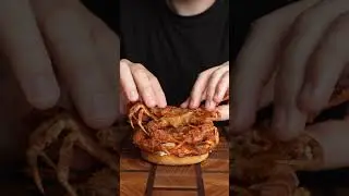 Double Crabsburger 🦀🦀 #shorts  #cooking #food #burger #recipe