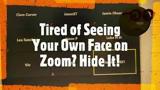 Tired of Seeing Your Own Face on Zoom? Hide It!