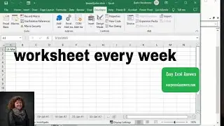 Create a new worksheet for every week in Excel