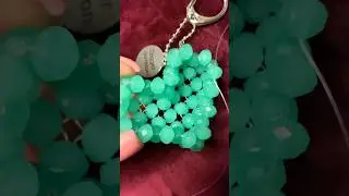 Сердце сплетённое из бусин хрусталя - брелок от Digger division #плетение #бусины #рукоделие