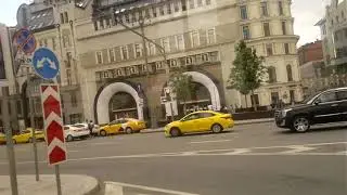 Москва Поездка на автобусе 144(6-я часть) Театральная пл.-метро Китай город. Конечная. Вид из окна