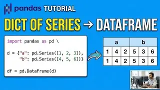 How to Create a Pandas Dataframe from a Dictionary of a Series 