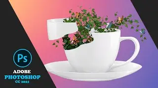 Растение из кружки / Работа с цветами в Adobe Photoshop / Flowerful Effect / Эффект Marcelo Monreal