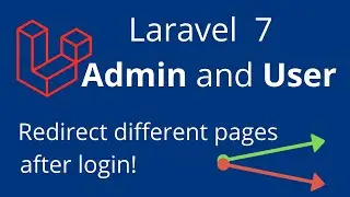 Laravel 7 redirect different pages users after login. Admin and User login redirect different page.