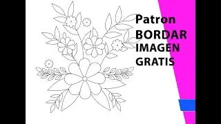 Dibujo para BORDAR, Ramo Flor GRATIS,  # 22