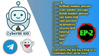 CyberSH All In One Telegram Bot 👻 | টেলিগ্রাম বট | Part-2 | CYBER SH