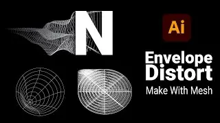 Illustrator CC Tutorial | Graphic Design | EnvelopeDistort Make With Mesh