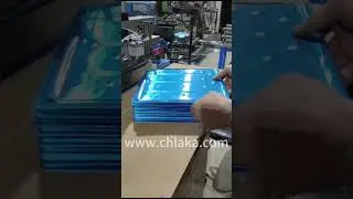 Cross flow heat exchanger making machine