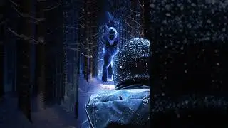 Man Encounters Yeti - Davinci Resolve Warper Tool & Snow Effect Template #shorts