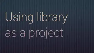 Creating a library : adding library as a project 