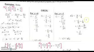 3.7 - Solving Quadratic Equations with Fractions