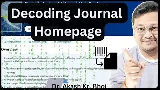Information from Journal Homepage || Journal Selection || Before Paper Submission || Hindi