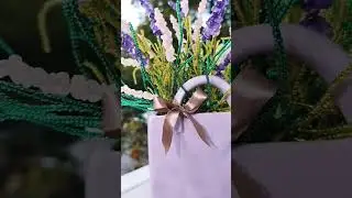 Лаванда из аметиста и розового кварца #amethyst #beaded #creators #бисероплетение