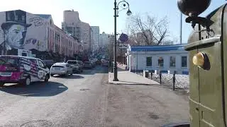 (ASMR) Владивосток ул. Батарейная - Спортивная набережная.