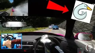 Goosiest's Traffic Touge Drift server / Full send sideways in traffic - Moza R21 / RSv2