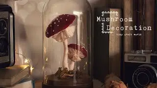 DIY Antique Fabric Mushroom Decoration (vintage)