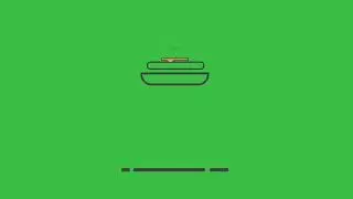 Burger animation on green background ( Chroma key).