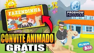 🔴 Convite animado Fazendinha MUNDO BITA GRÁTIS EDITÁVEL PROSHOW PRODUCER