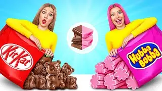Bubble Gum vs Chocolate Food Challenge | Funny Kitchen Hacks by Choco DO