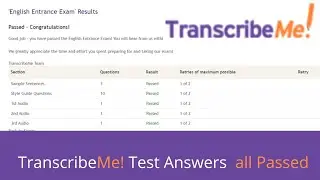TranscribeMe Exam New AUDIO | TranscribeMe New Audio Test Answers 2023
