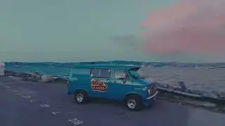 Drone sunset treaure island with my Boogie Van