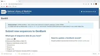 NCBI GenBank (BankIt) Sequence Submission Process