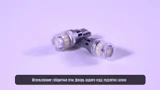 Cветодиодные лампы 2шт  цвет белый 5000k одноконтактные бесцокольные T10 яркость 600lm B182