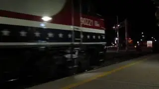 Amtrak Pere Marquette departs Holland Michigan with RARE NPCU 90221 Veterans day unit