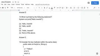 3 Java Test and Quiz Answers