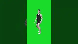 cartoon character jumping on green screen #animatedcartoon
