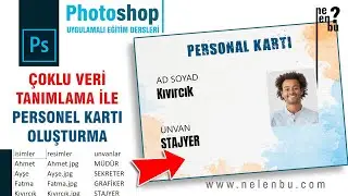 How to Create a Staff Card from Excel to Photoshop via Data Description - Photoshop Tutorials