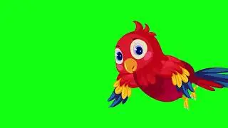 parrot flying green screen move2 