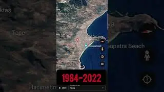 #alanya 1984-2022 yılları arası yıl yıl uydu görüntüsü. hiper geçiş #googleearth #uydu #3d