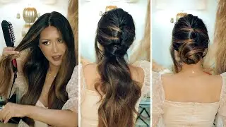 ✦7 Lazy ELEGANT Holiday HAIRSTYLES 💖  2020 | Updo Hair Tutorial | ft. Minizone Straightener Brush