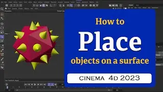 How to use the Place tool to place objects onto a surface in Cinema 4D 2023 @MaxonVFX ​