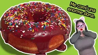Mac Pechugas eating a big giant SSBBW style donut