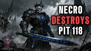 S10 TRILLION Shadow Necro DESTROYS PIT 118 | Best Diablo 4 Season 10 Endgame Necromancer Build SKULM