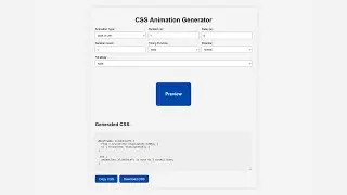 How to Create a CSS Animation Generator Using  HTML, CSS & JS | Free Source Codes