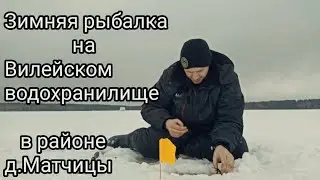 Зимняя рыбалка на Вилейском водохранилище в районе д. Матчицы.   Поклёвки крупным планом.