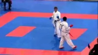 MS WKF 2012, Eliminace kumite male -75kg (Vojta Kočí) 1.kolo