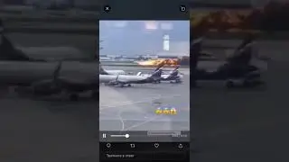 Появилось видео момента приземления горящего самолета в Шереметьево