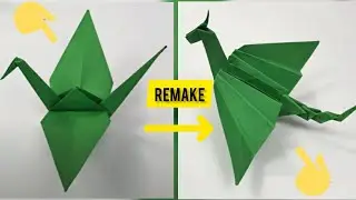 Easy tutorial how to make origami dragon fly