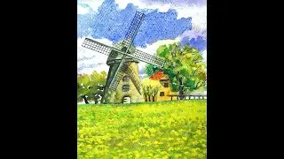 Windmill / Değirmen #benimleçiz #paintwithme