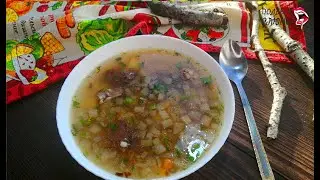 Рассольник на говяжьем бульоне