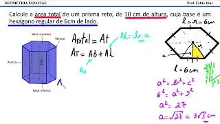 ÁREA TOTAL DO HEXAGONO REGULAR