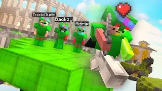 BEDWARS but we CLUTCHED a GAME with ToxicDude, Backzy and ADRIP...