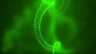 Free 4k  Moving Background - Green Abstract Particles Spiral