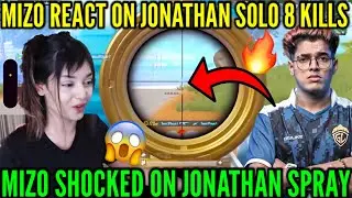 Mizo React On Jonathan Solo 8 Kills 😱 Mizo Shocked On Jonathan Spray Like Hacker 🤯 Mizo Reaction